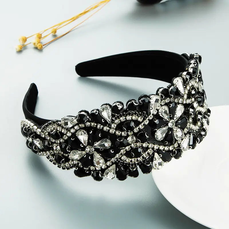 Heavyweight Baroque Headband with Stained Glass Design - Image 2