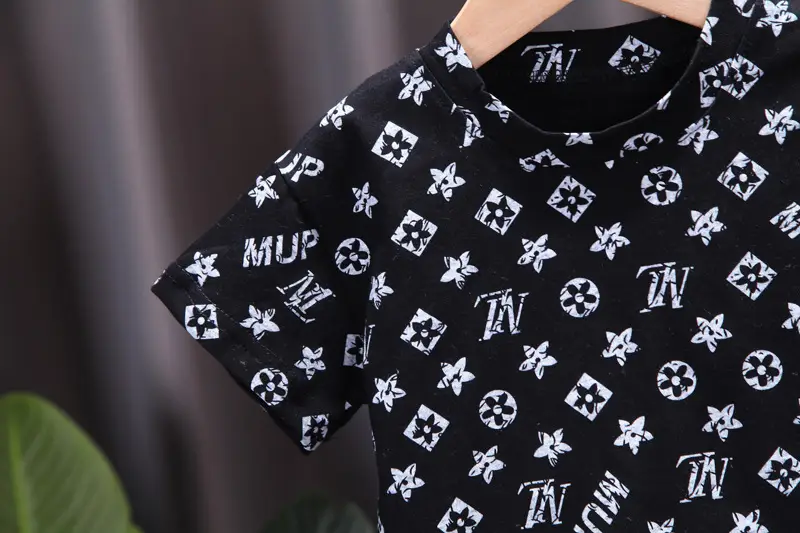 Children's Printed T-Shirt Shorts Set Brown 0-4Y — feature 13