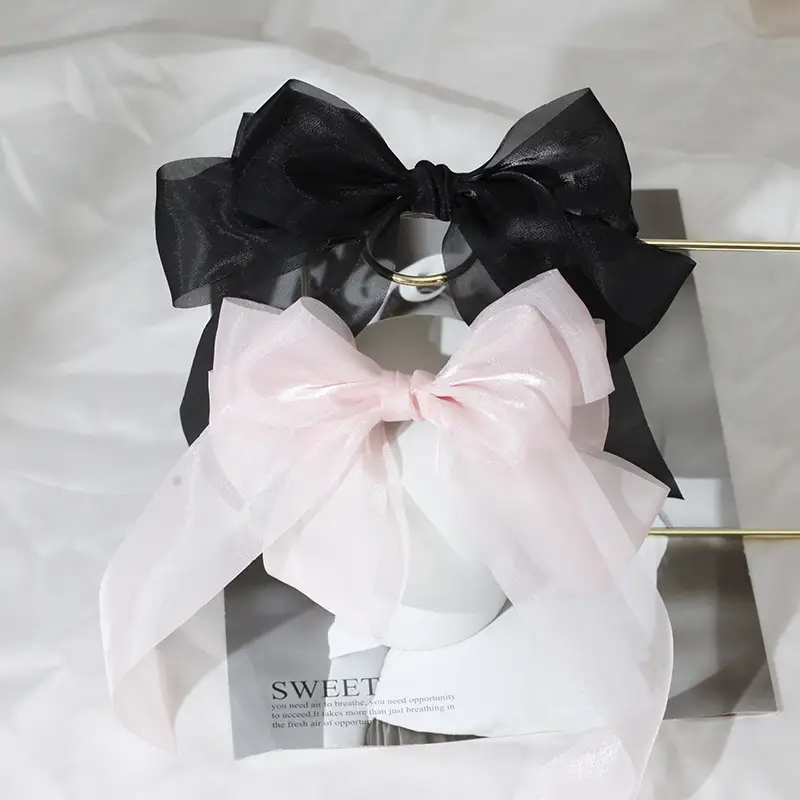 Organza Hair Spring Clip Princess Bow for Girls - Image 5