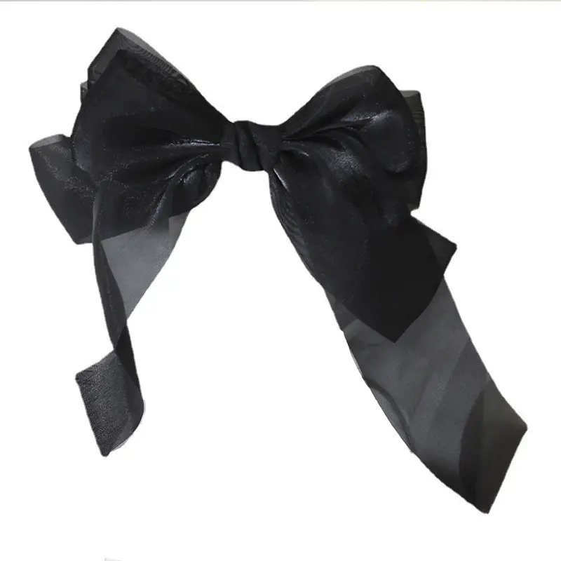 Organza Hair Spring Clip Princess Bow for Girls - Image 8