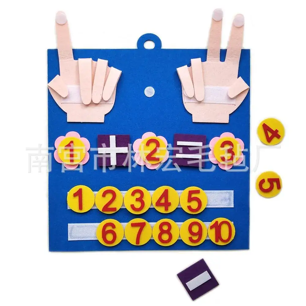 Felt Finger Learning Board for Kids Early Education Toy