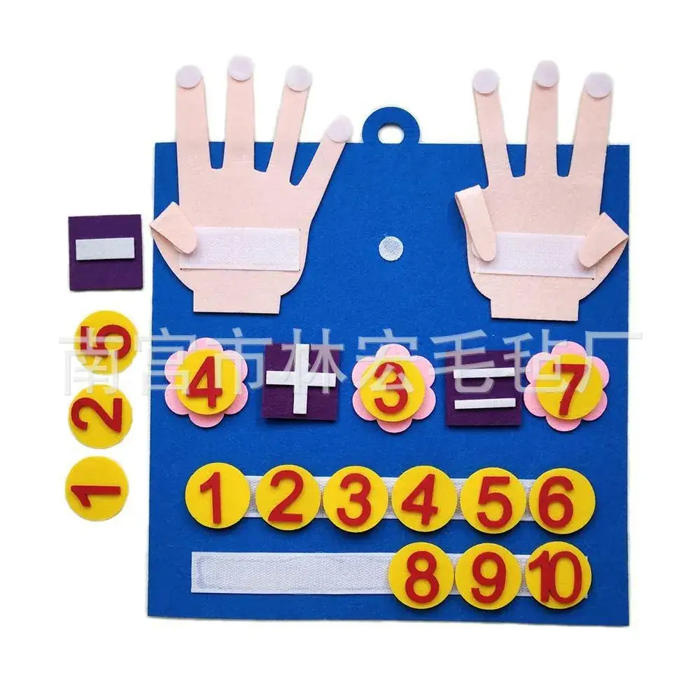 Felt Finger Learning Board for Kids Early Education Toy