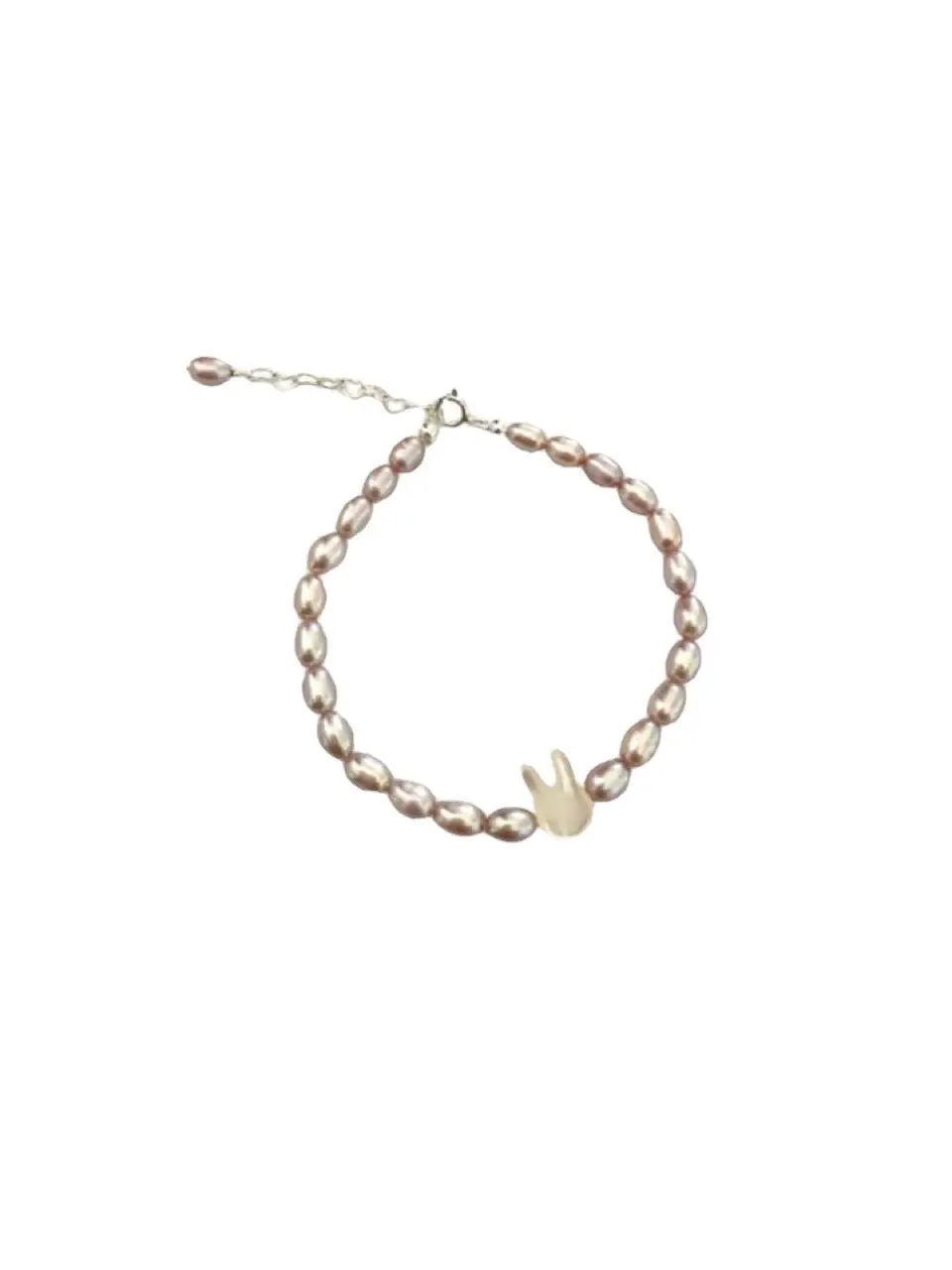White Butterfly Pearl Bracelet for Girls - Image 5