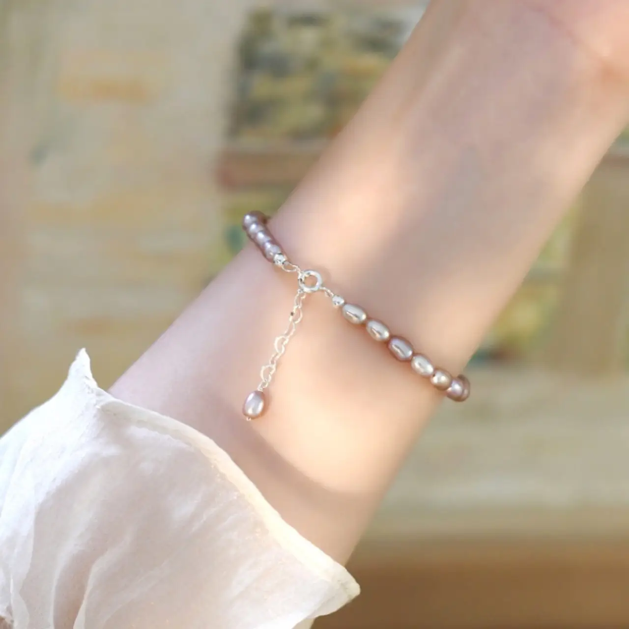 White Butterfly Pearl Bracelet for Girls — feature 10