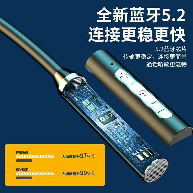 Bluetooth Headset Wireless Neck Hanging Sports Binaural In-Ear - Image 8
