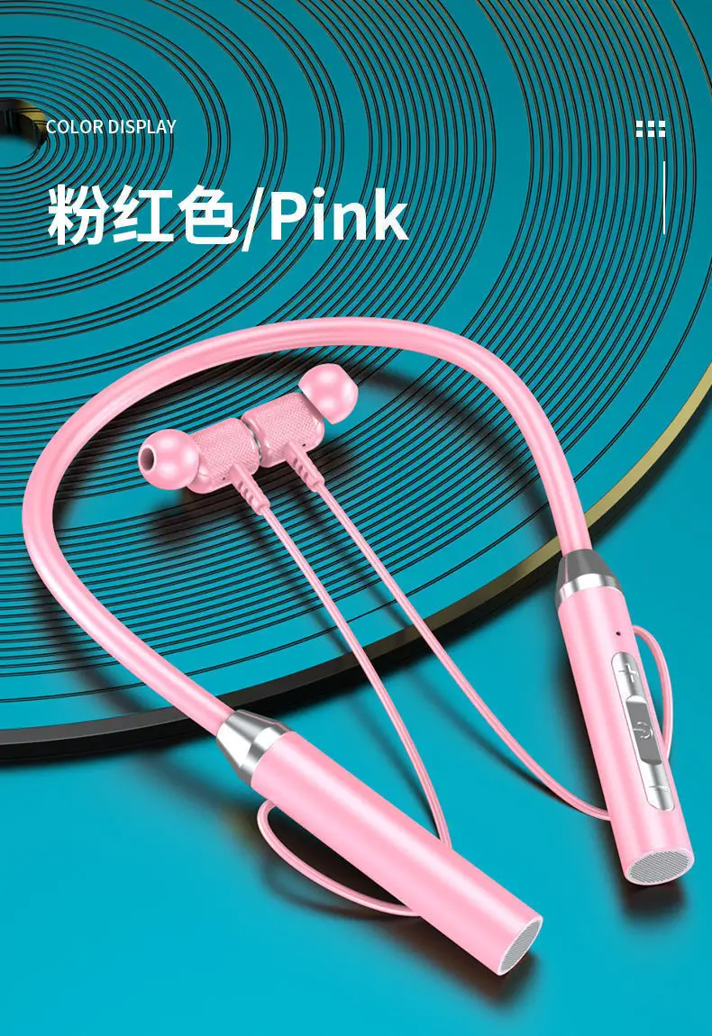 Bluetooth Headset Wireless Neck Hanging Sports Binaural In-Ear - Image 3