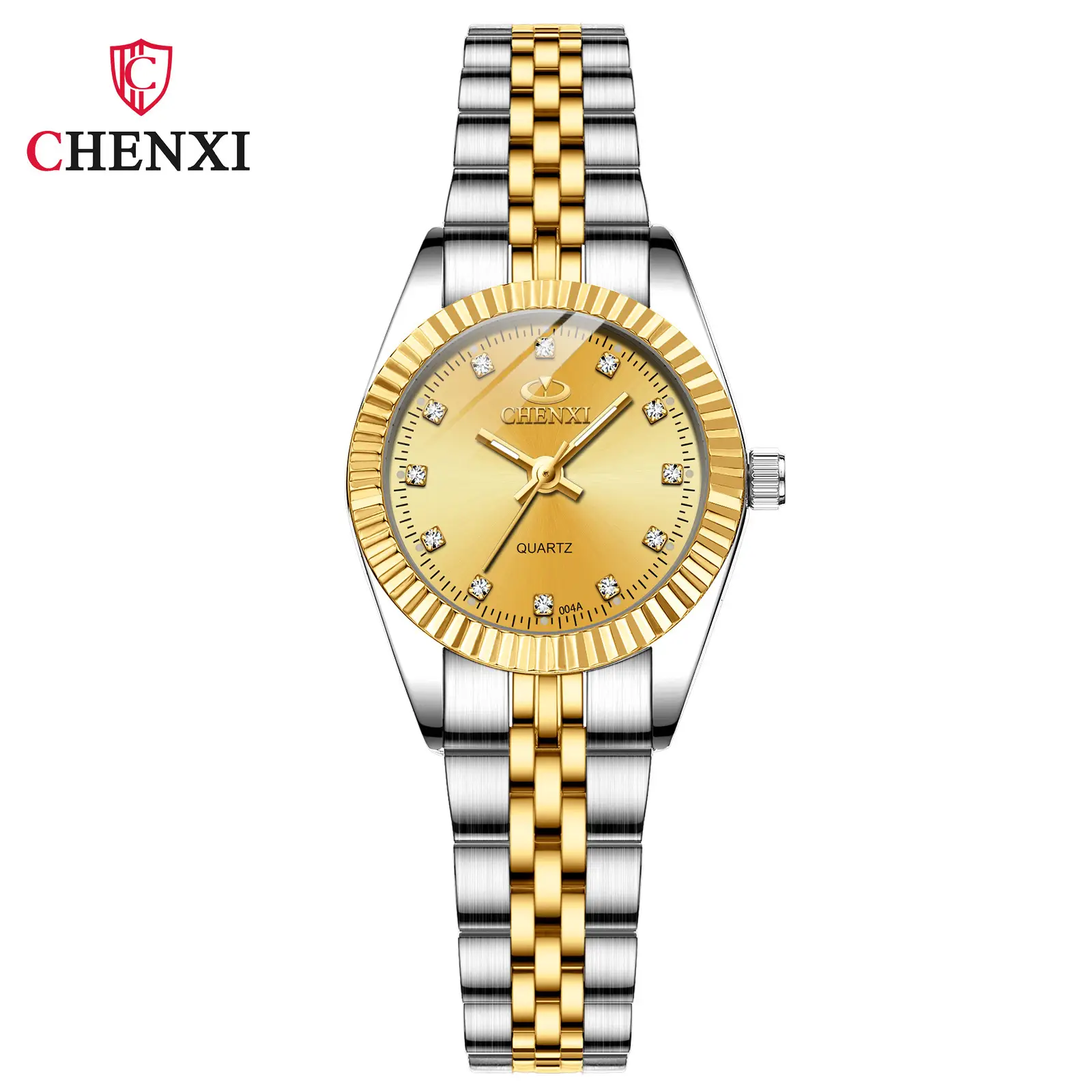 Chenxi Gold & Silver Couple Watches Rhinestone Dial - Image 4