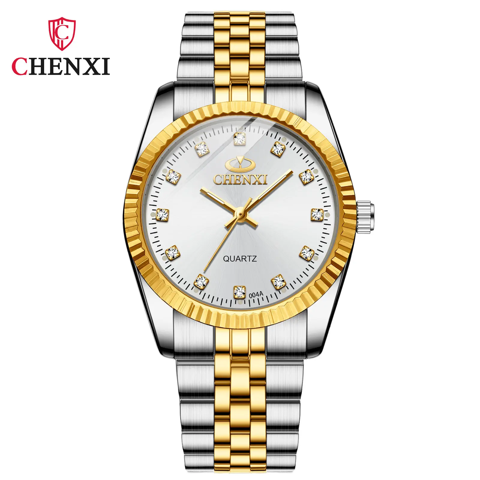 Chenxi Gold & Silver Couple Watches Rhinestone Dial - Image 5