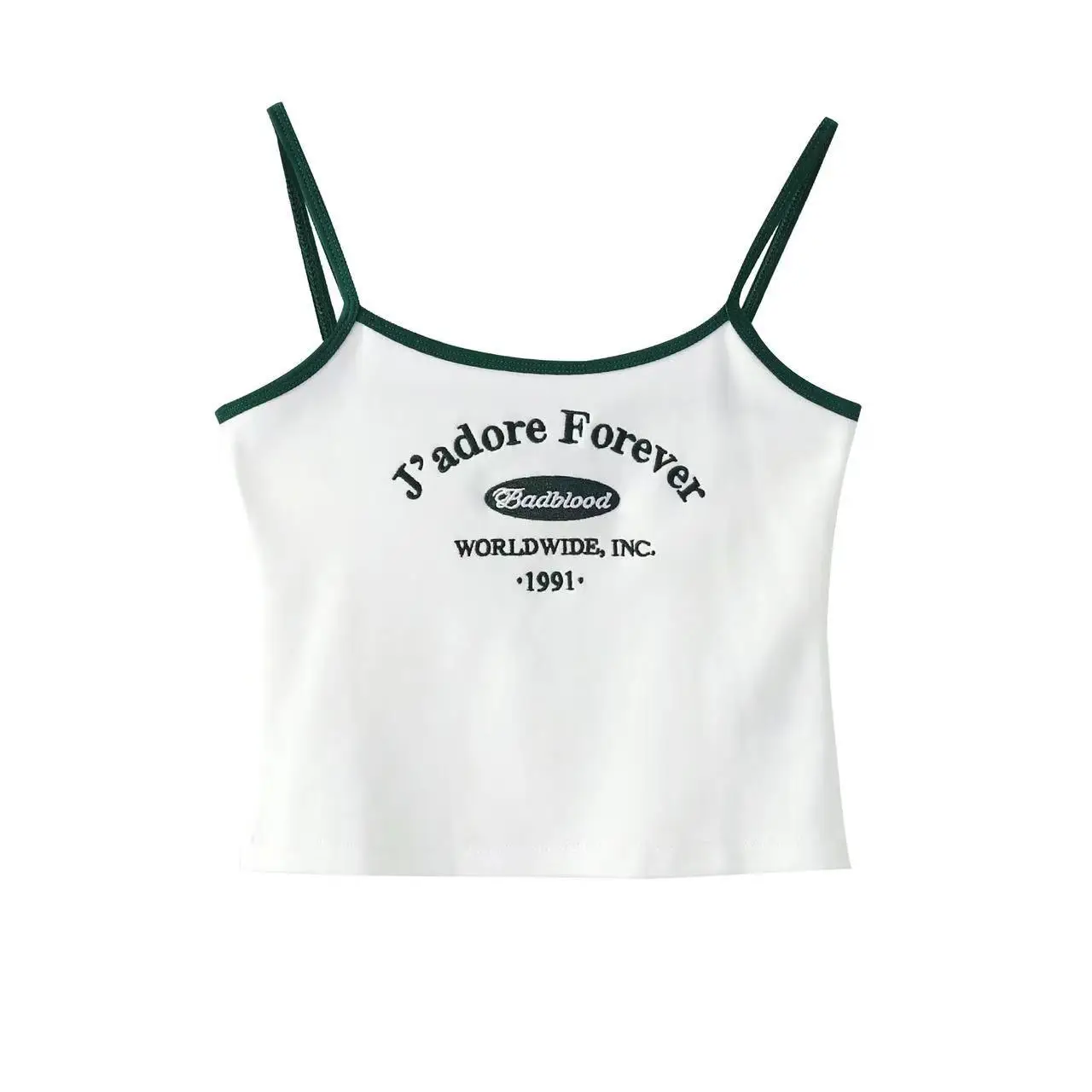 Badbloody Embroidered Camisole Black Slim Fit - Image 2