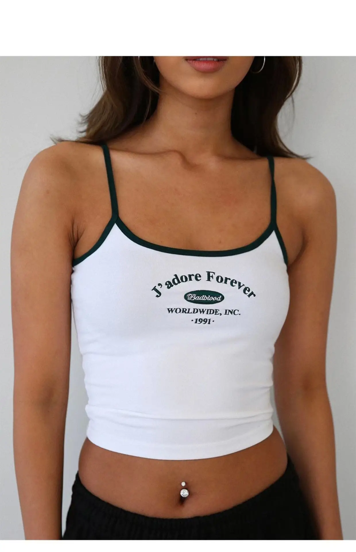 Badbloody Embroidered Camisole Black Slim Fit — feature 10