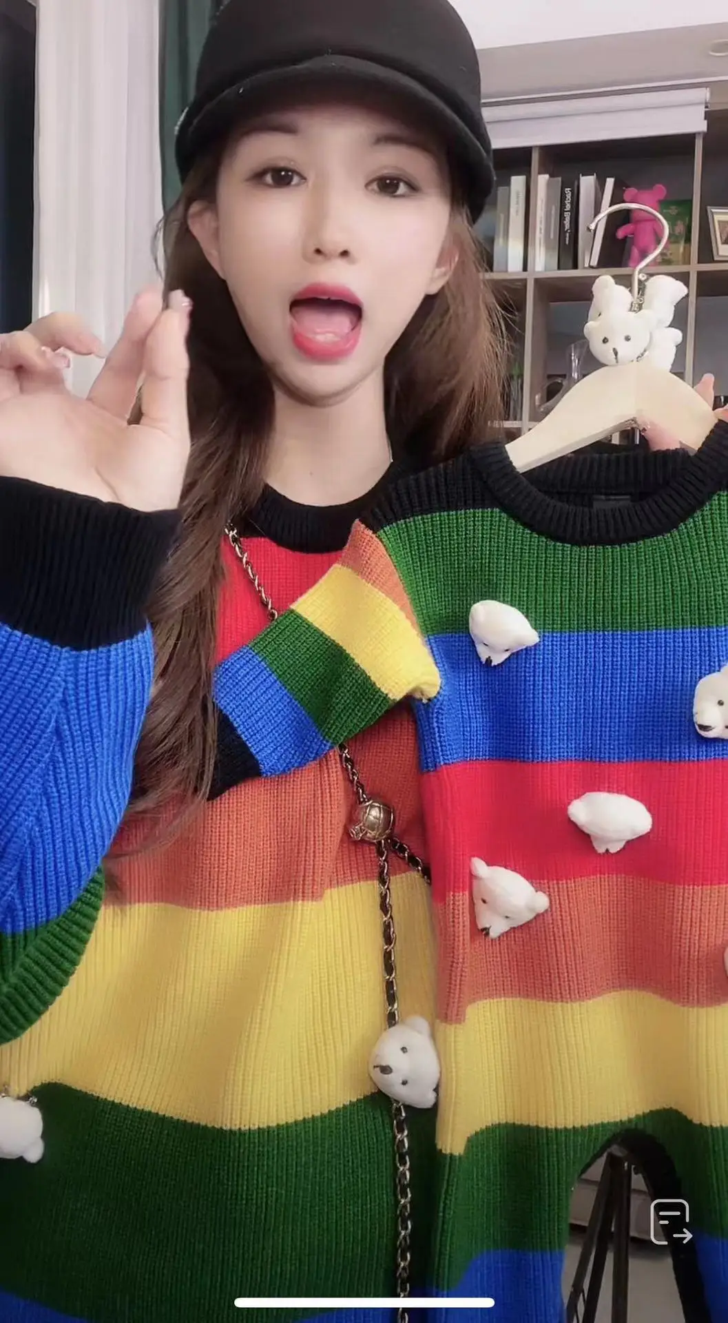 Korean Style Rainbow 3D Bear Sweater for Kids — feature 5