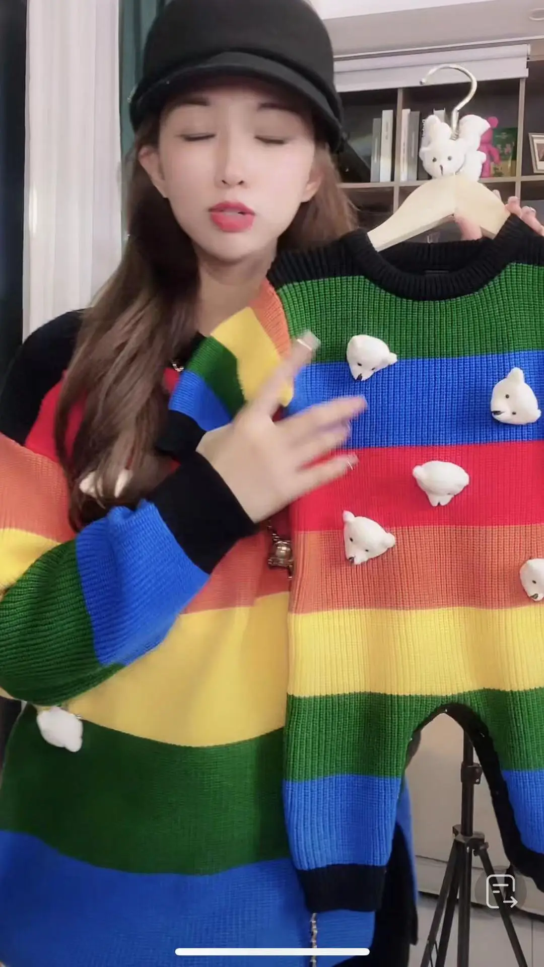 Korean Style Rainbow 3D Bear Sweater for Kids — feature 7