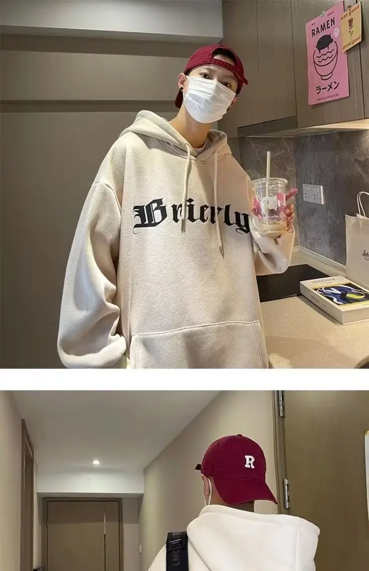 Men's Black Retro Cross Hooded Fleece Jacket Winter — feature 11