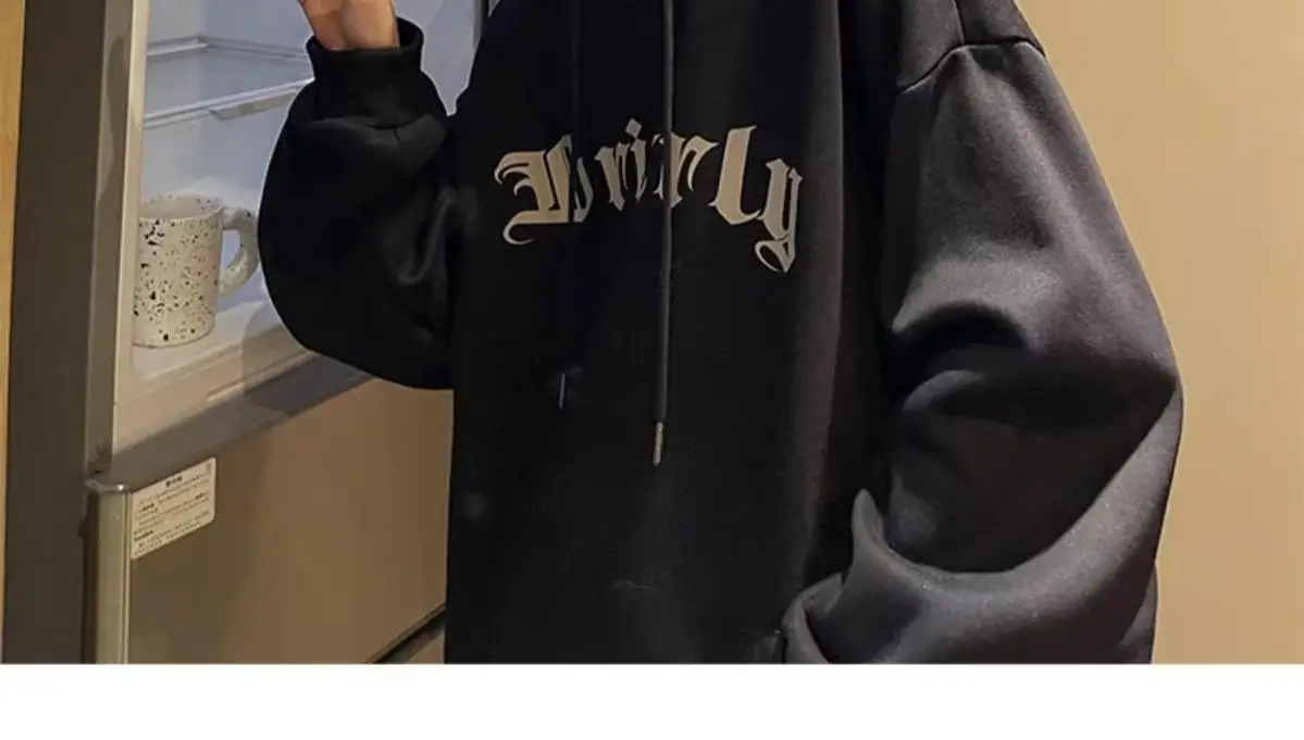 Men's Black Retro Cross Hooded Fleece Jacket Winter — feature 16