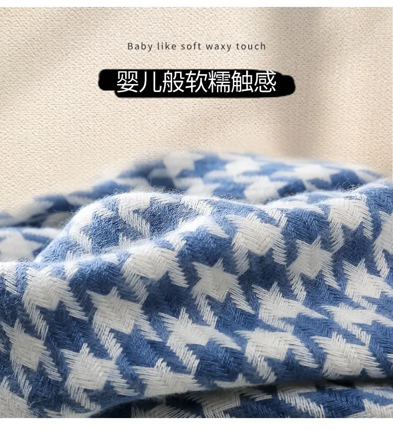 New Thickened Plaid Cashmere Scarf for Women — feature 25