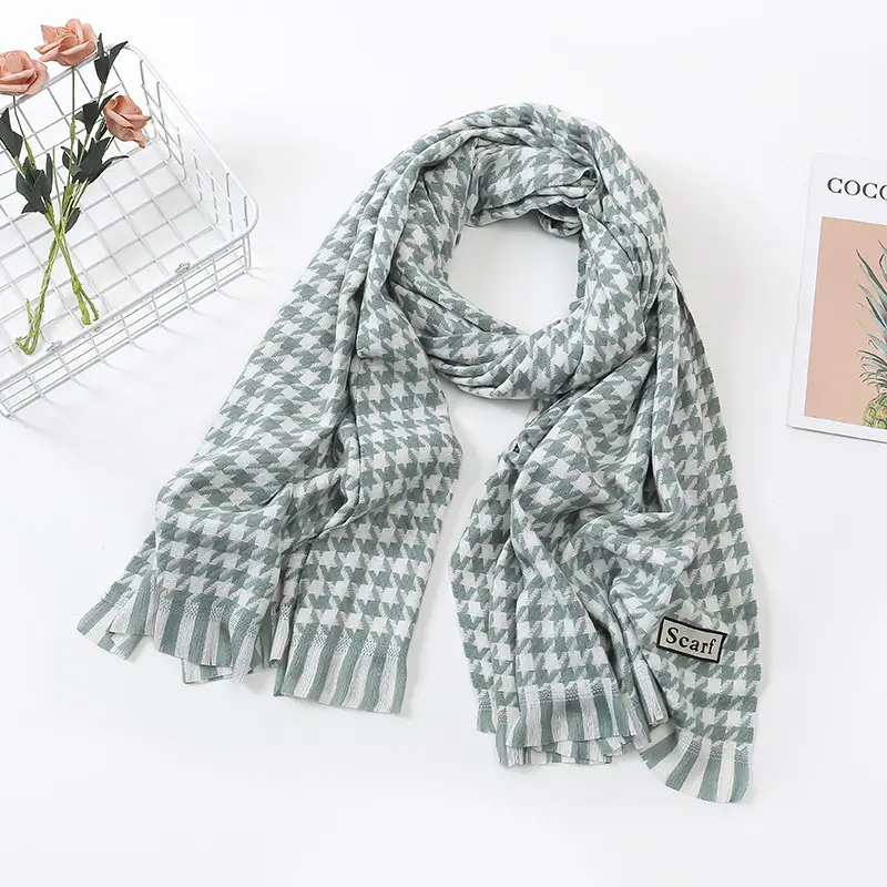 New Thickened Plaid Cashmere Scarf for Women - Image 19