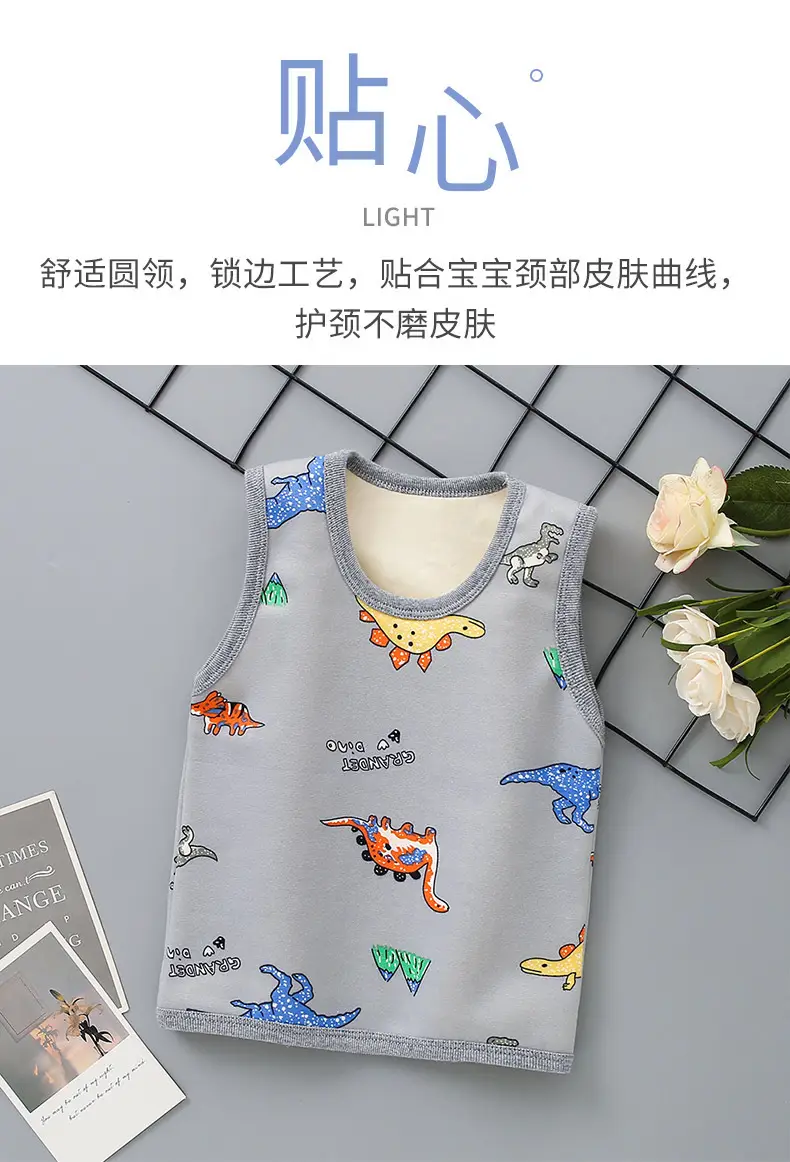 2025 Winter Fleece Sleeveless Vest for Kids Pink — feature 12