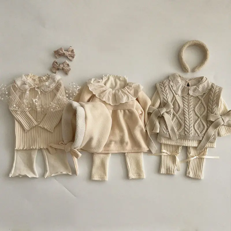 Korean Style Lace Collar Baby T-Shirt Cream — feature 11