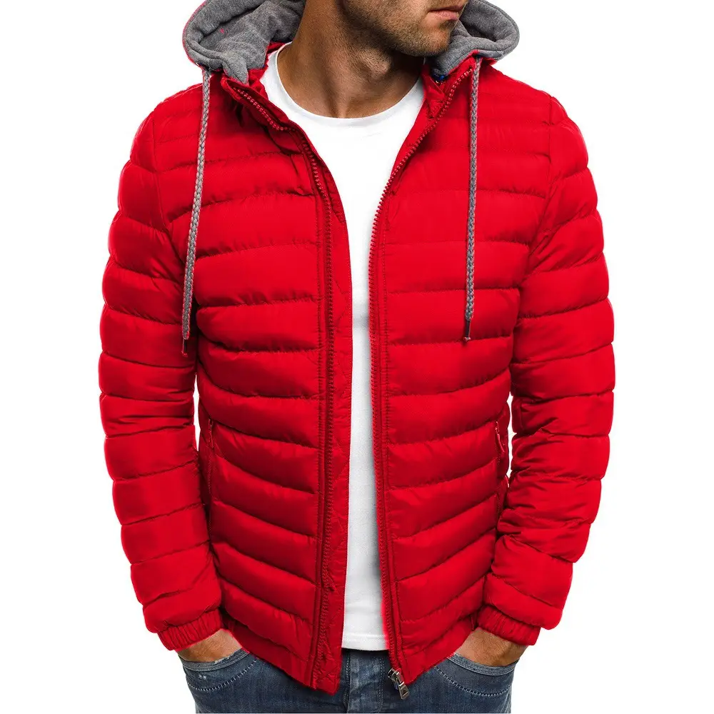 Men's Teal Hooded Puffer Coat Winter Warmth - Image 9
