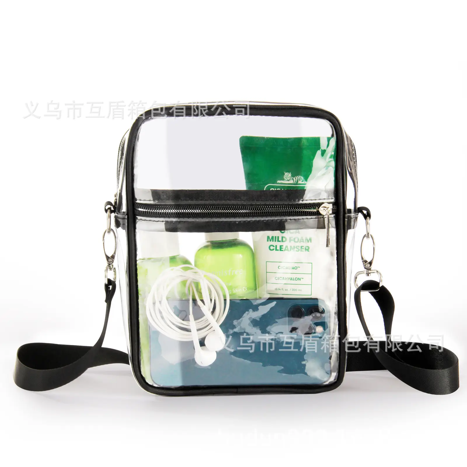 Transparent PVC Crossbody Bag 23x18x7cm Waterproof Beach Gym — feature 10