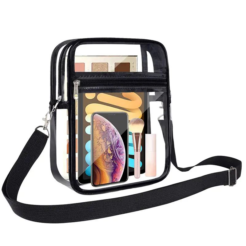 Transparent PVC Crossbody Bag 23x18x7cm Waterproof Beach Gym — feature 17
