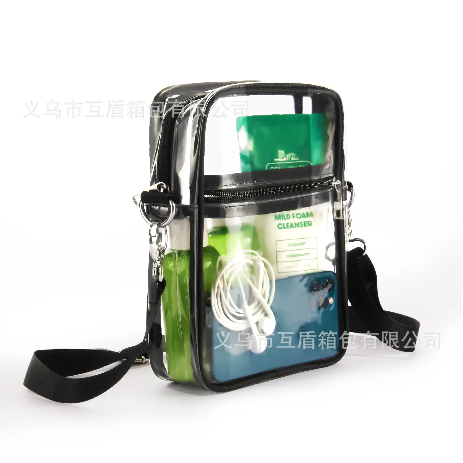 Transparent PVC Crossbody Bag 23x18x7cm Waterproof Beach Gym — feature 9