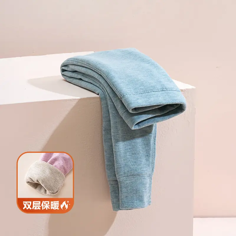 Double Layer Warm Cotton Leggings for Boys Girls Winter School - Image 2