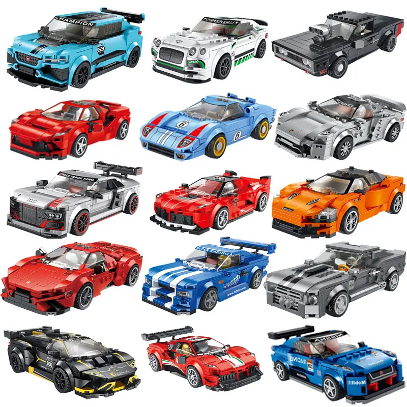 Penrose Racing Series Building Block Toys City Racing Classic Car Model Boys Children's Assembly Educational Toys Wholesale