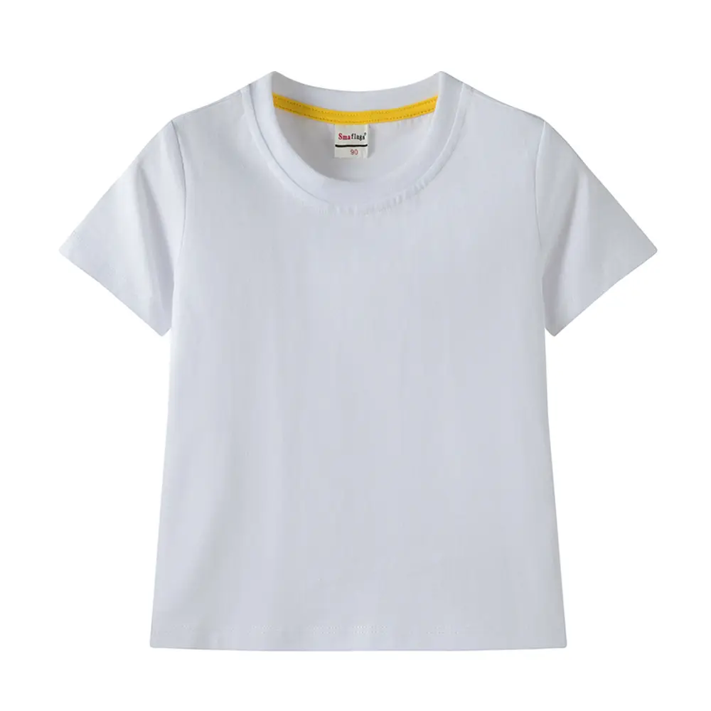 Children's Light Blue Cotton T-Shirt Summer Short Sleeve - Image 18
