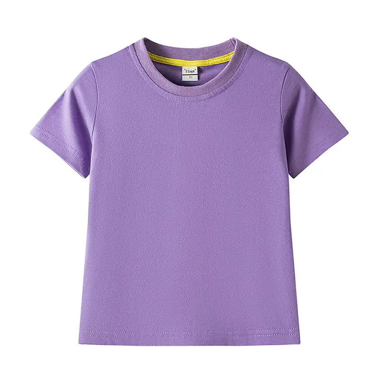 Children's Light Blue Cotton T-Shirt Summer Short Sleeve — feature 17
