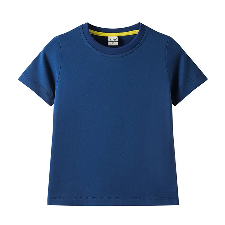 Children's Light Blue Cotton T-Shirt Summer Short Sleeve — feature 18