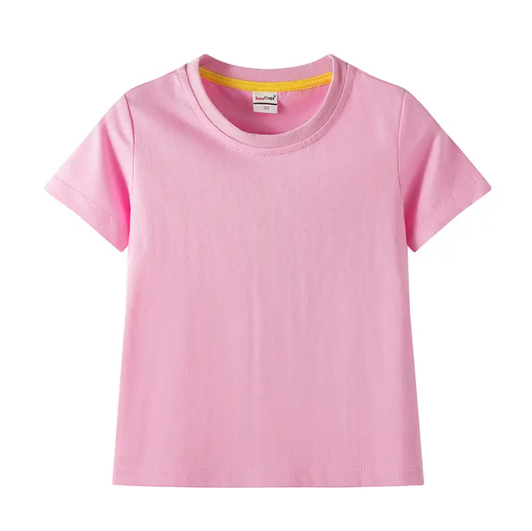 Children's Light Blue Cotton T-Shirt Summer Short Sleeve — feature 4