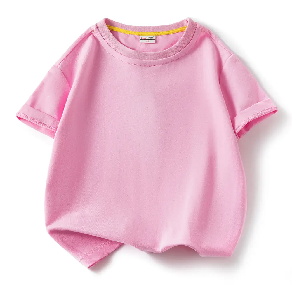 Children's Light Blue Cotton T-Shirt Summer Short Sleeve - Image 2