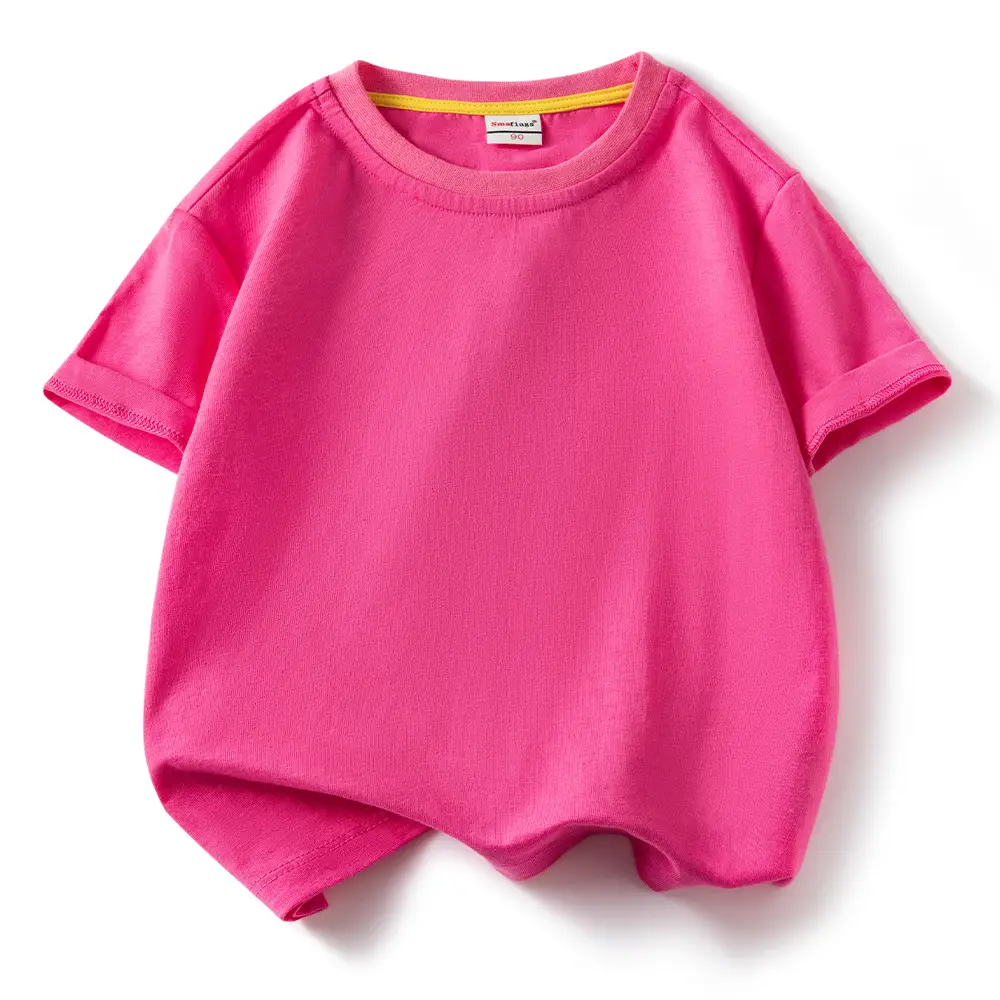 Children's Light Blue Cotton T-Shirt Summer Short Sleeve - Image 3