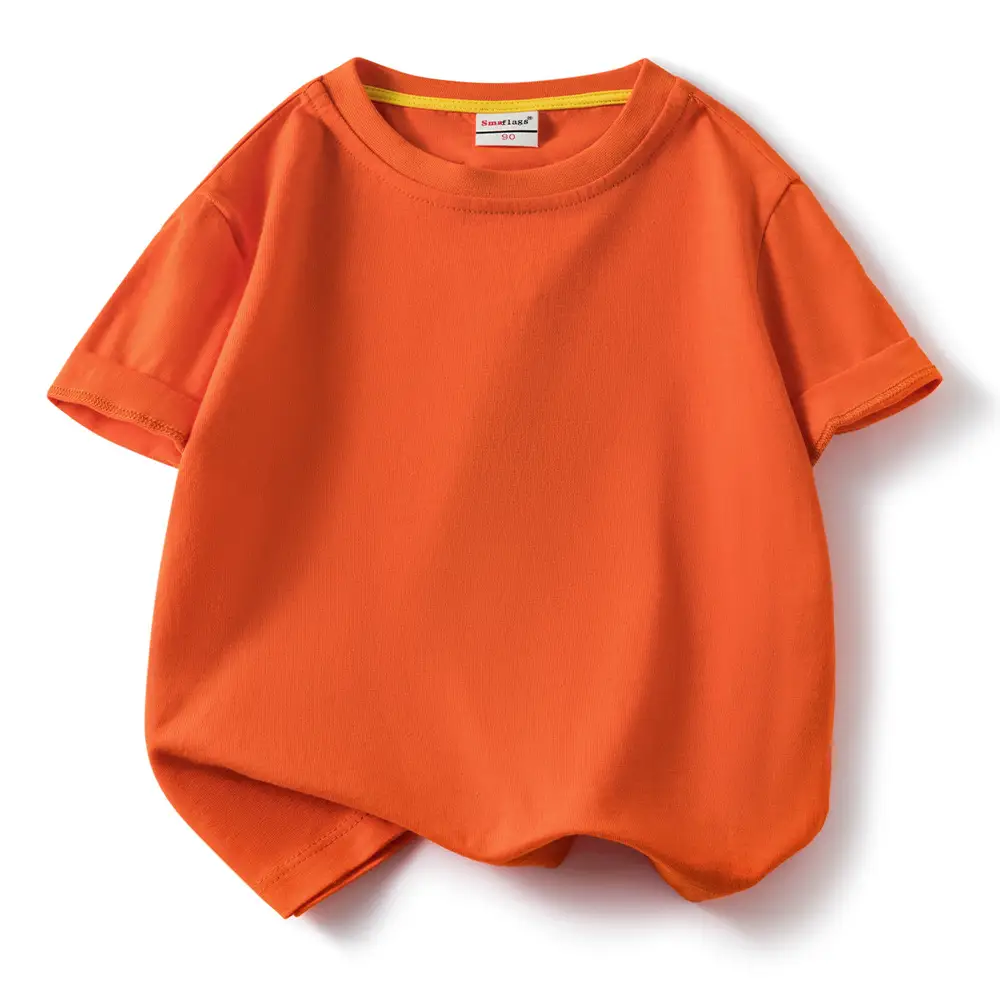Children's Light Blue Cotton T-Shirt Summer Short Sleeve - Image 5