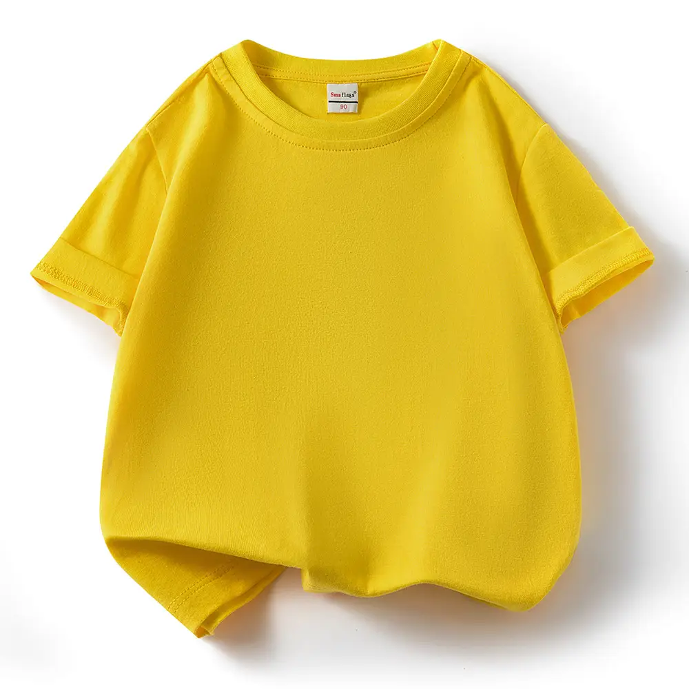 Children's Light Blue Cotton T-Shirt Summer Short Sleeve - Image 6