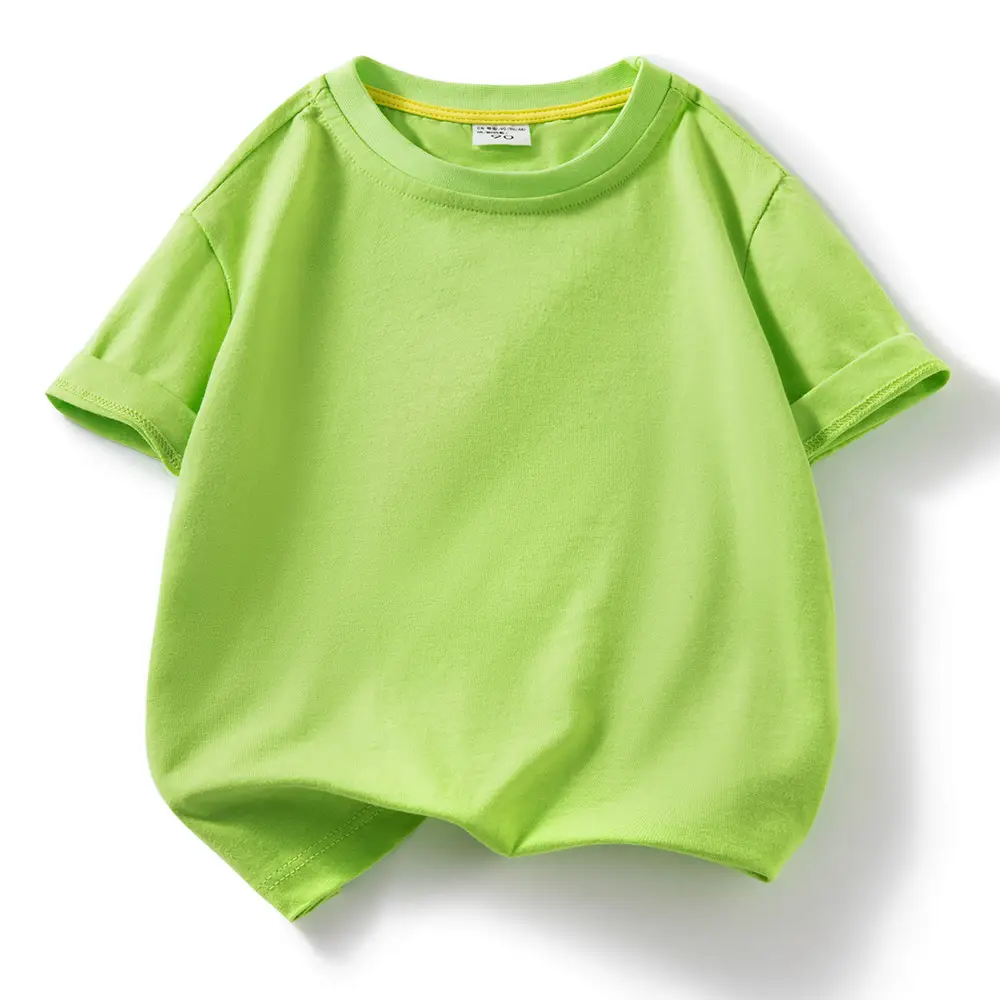 Children's Light Blue Cotton T-Shirt Summer Short Sleeve - Image 7