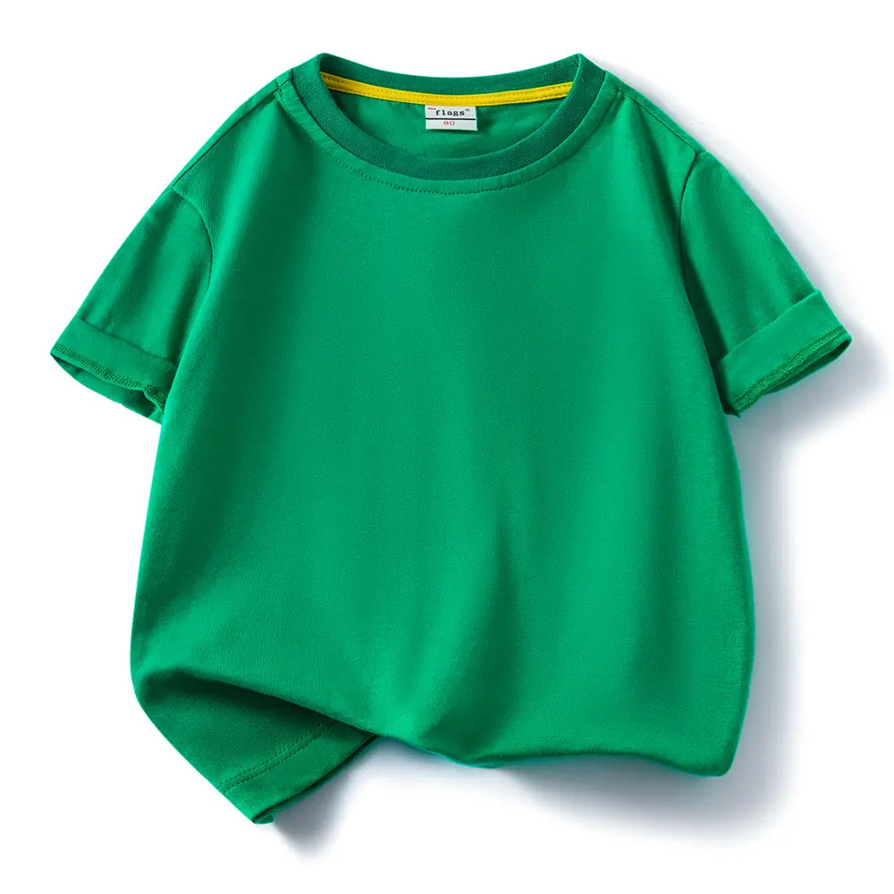 Children's Light Blue Cotton T-Shirt Summer Short Sleeve - Image 8