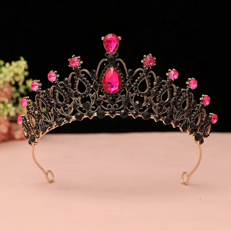 Black Crystal Crown for Girls Birthday Party Crown - Image 18