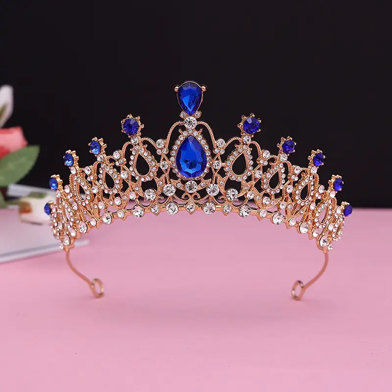 Black Crystal Crown for Girls Birthday Party Crown - Image 8