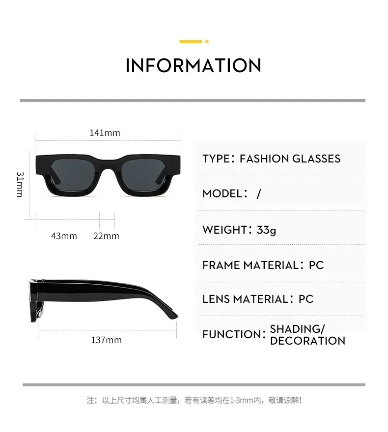 Pink Square Sun Glasses for Women Men Casual Wear — feature 8