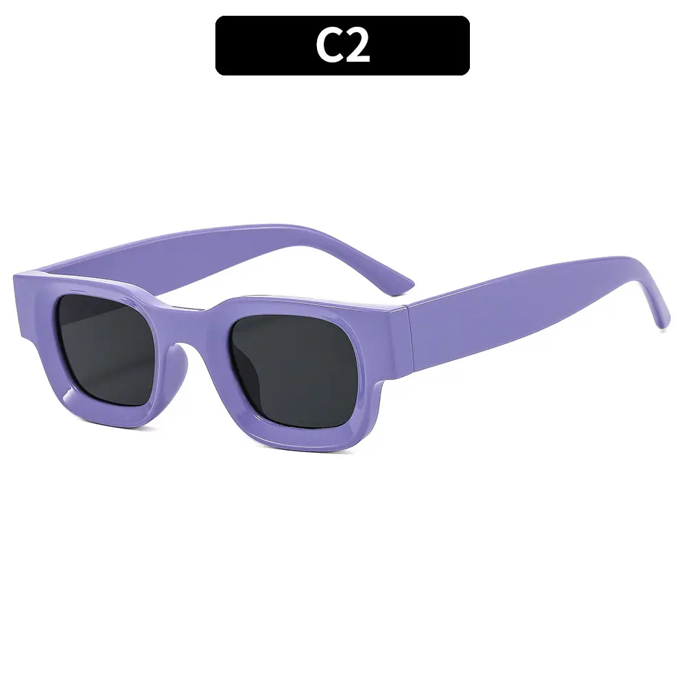 Pink Square Sun Glasses for Women Men Casual Wear