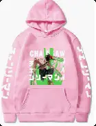 Red Chainsaw Man Hoodie Men Sweatshirt