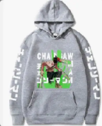 Red Chainsaw Man Hoodie Men Sweatshirt