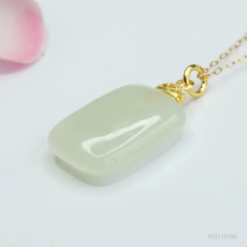 Guan Yu S925 Silver Inlaid Natural Hetian Jade Pendant