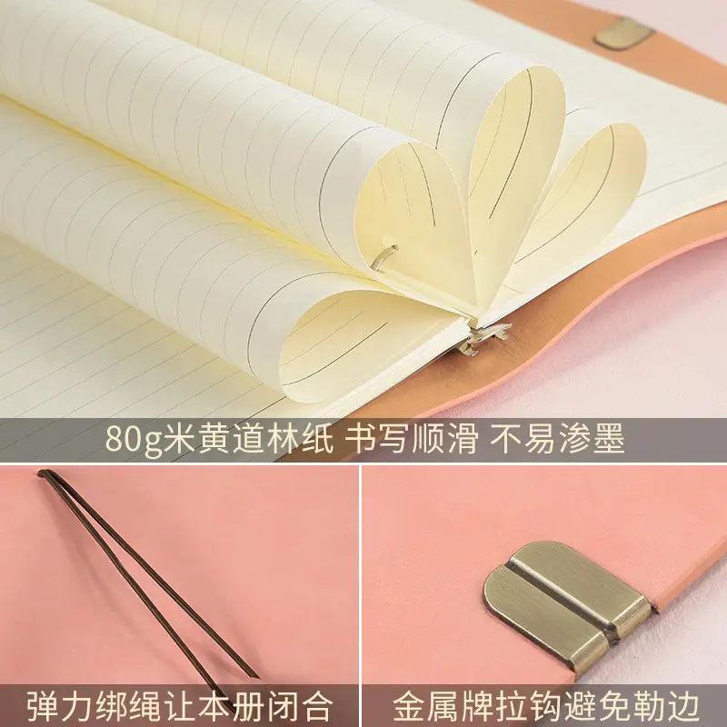 A5 Creative Strap Notebook Green Soft Leather - Image 43