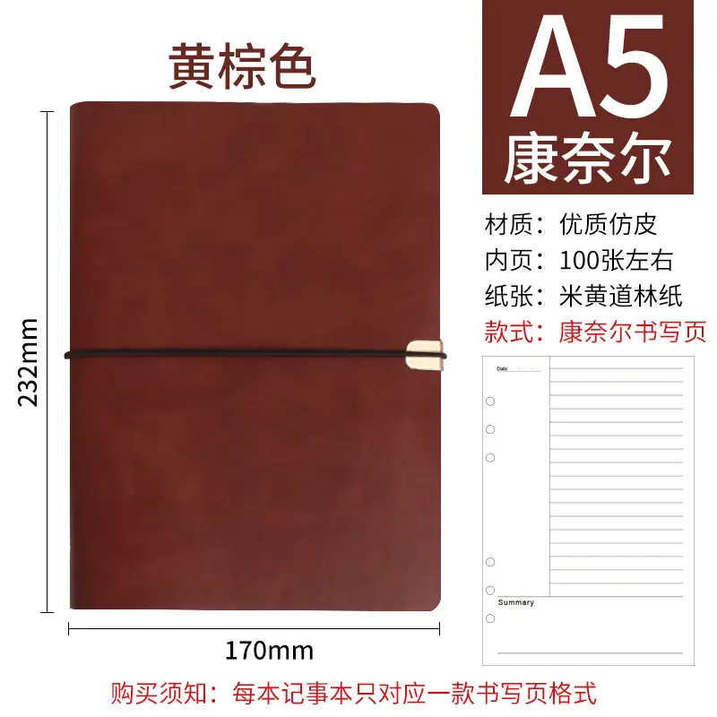 A5 Creative Strap Notebook Green Soft Leather - Image 14