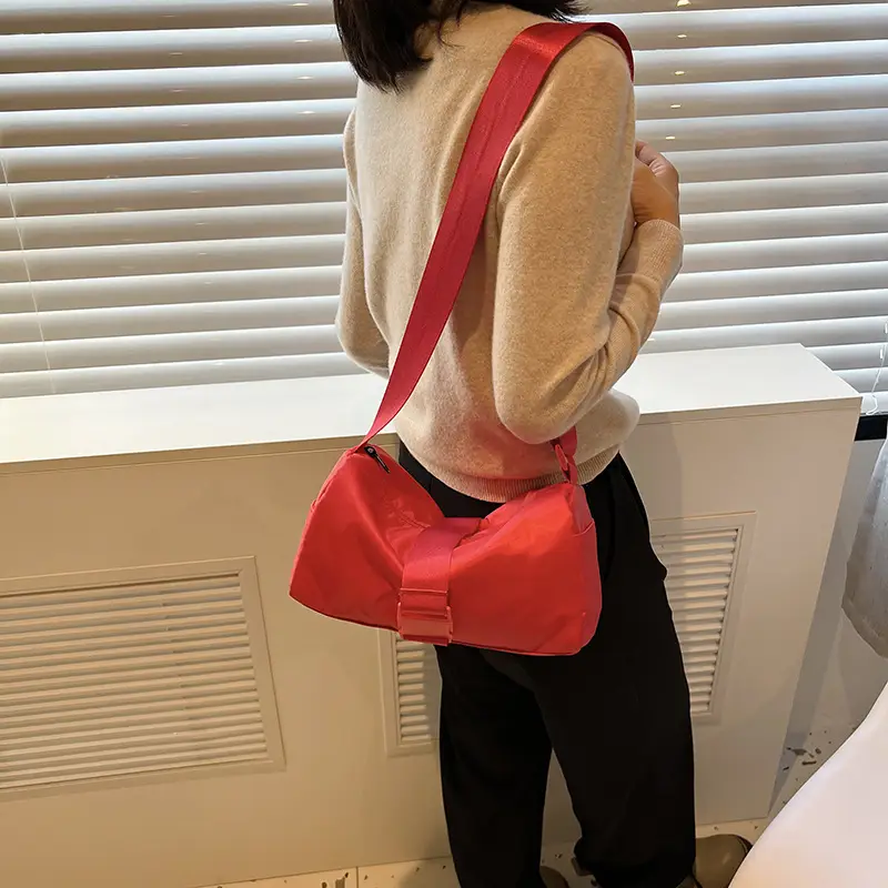 Women's White Nylon Crossbody Bag Large Capacity - Image 7