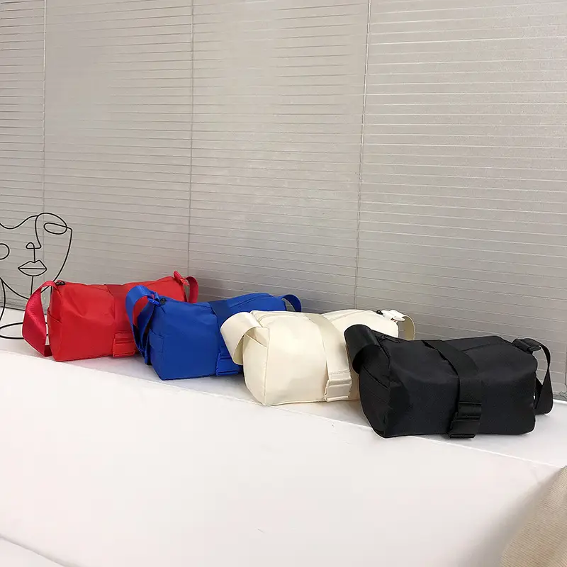 Women's White Nylon Crossbody Bag Large Capacity - Image 8