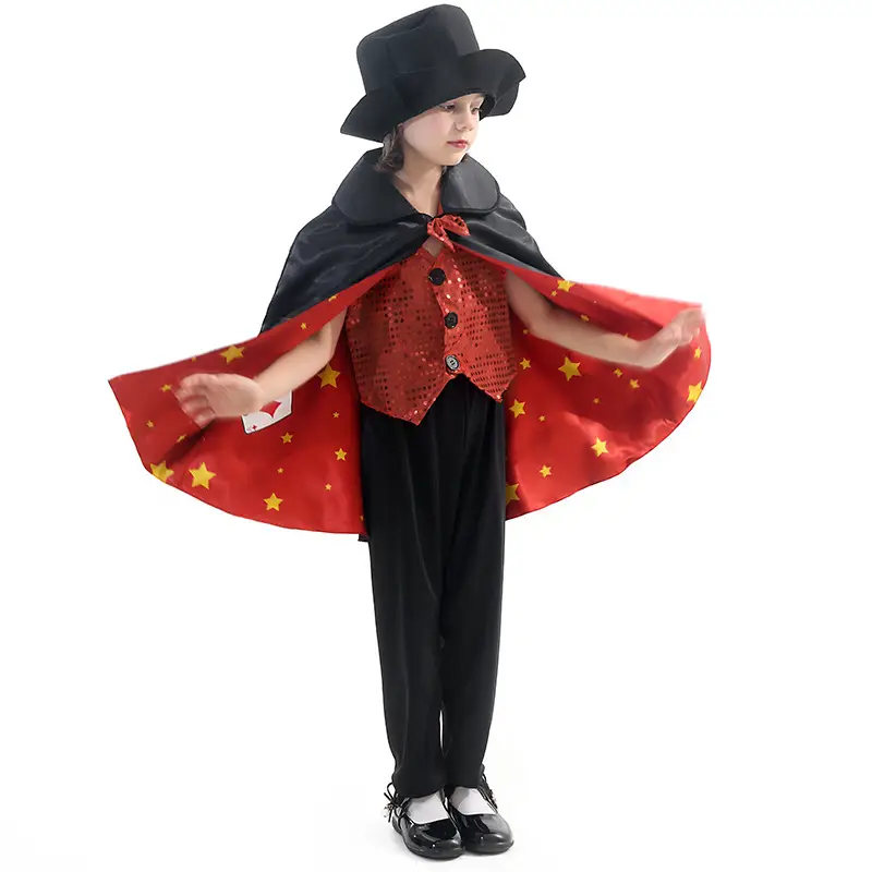 Children's Magic Magician Cosplay Suit with cape and mask